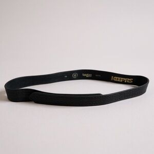 Boston Leather Keepers 38 Basketweave Mechanics Leather Hook Loop Black Belt